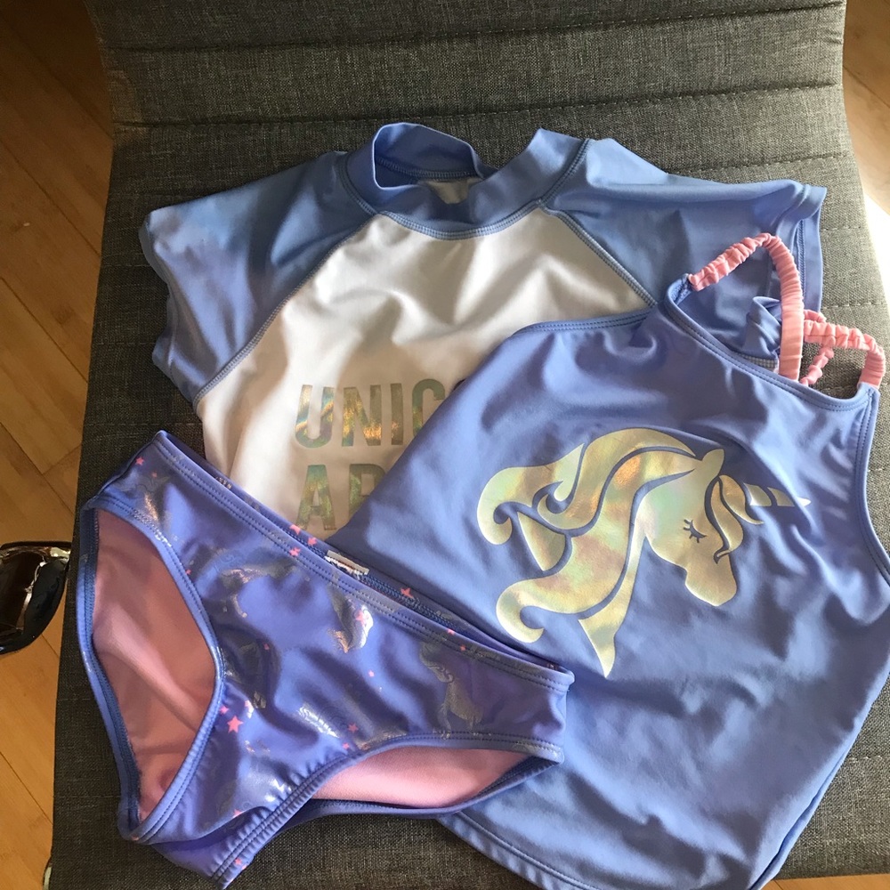 Cat and Jack Unicorn Tankini Set Size 6x